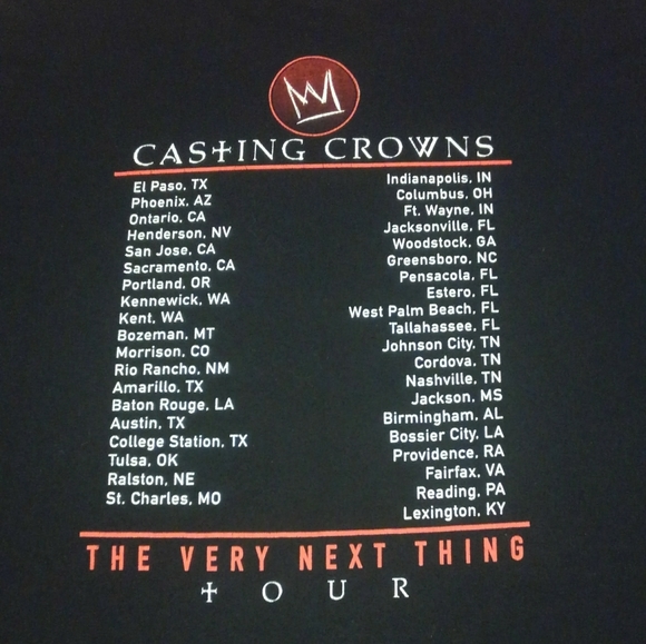 Casting Crowns 🎵 Band Tour Shirt Very Next Thing - Picture 9 of 9